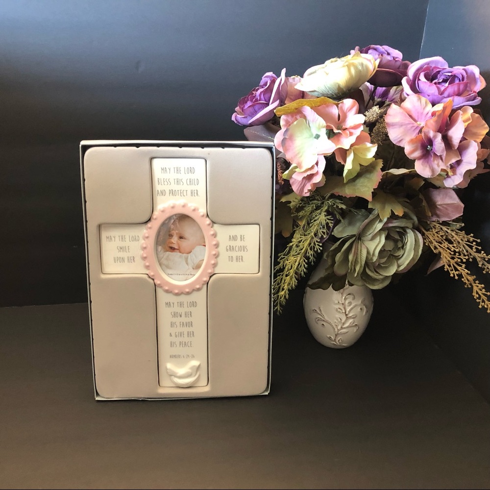 Baby Baptism Cross Photo Frame